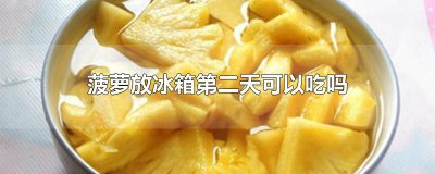 ​菠萝放冰箱第二天可以吃吗