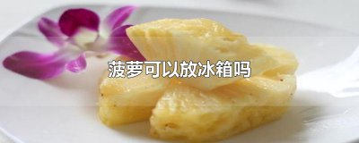 ​菠萝可以放冰箱吗