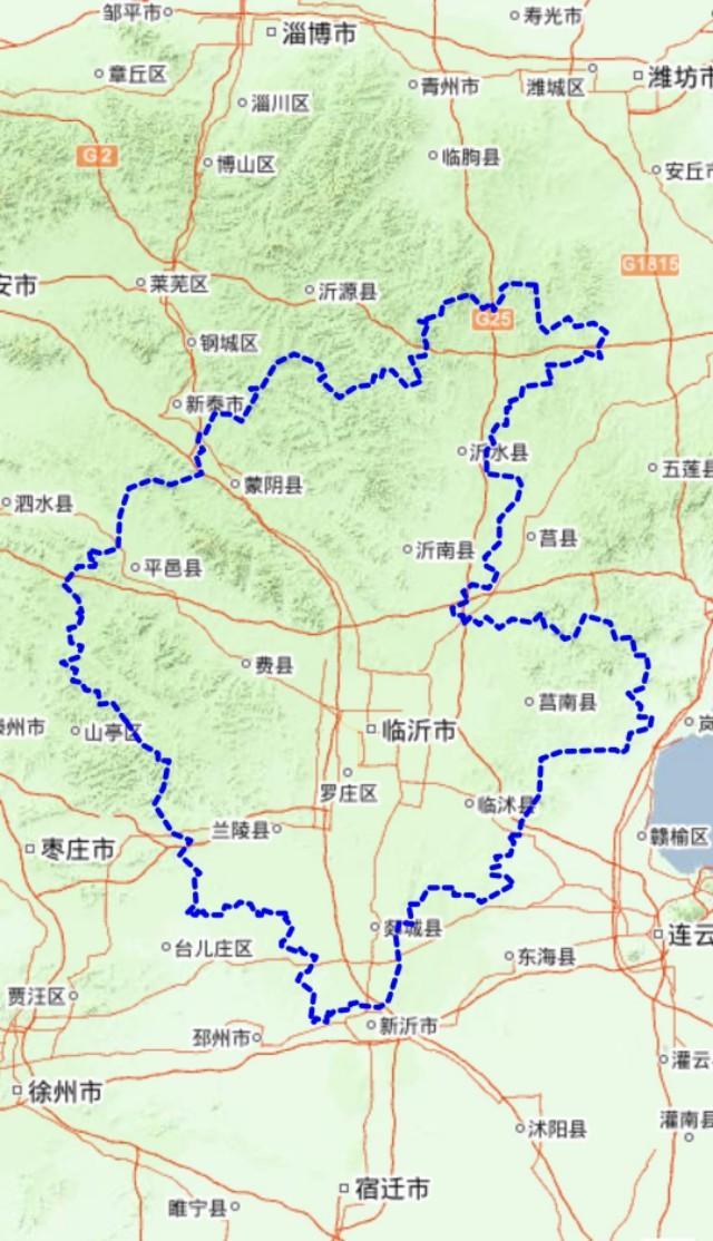 临沂市中心城区图（从卫星地图上看山东临沂9县）(1)