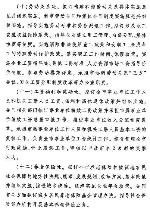 人力资源和社会保障局架构（杭州市人力资源和社会保障局职能配置）(10)