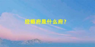 ​经略府是什么府(经略府提辖什么官职)