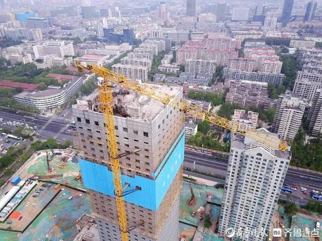 济南齐鲁宾馆拆迁范围（济南齐鲁宾馆高楼拆除工程满月现况）(6)