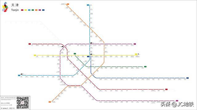 天津地铁线路图带有地图（天津地铁线路图）(2)