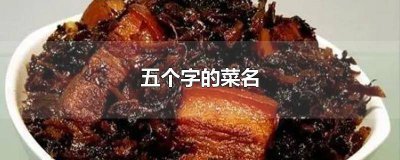 ​五个字的菜名有哪些 5个字的菜名字