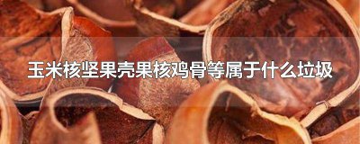 ​坚果果仁属于什么垃圾 玉米和坚果和果核属于什么垃圾