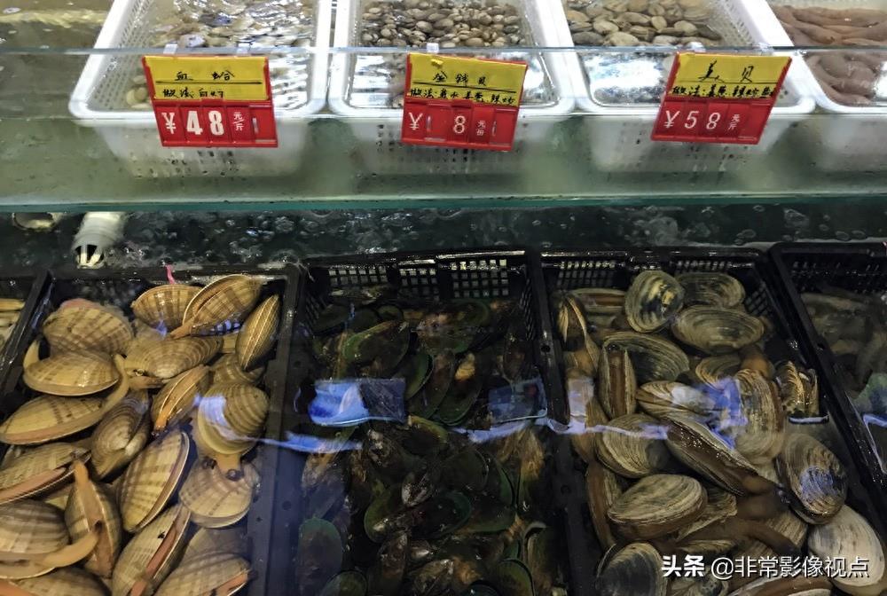 小城品尝海鲜大餐，象拔蚌488元一只，感觉还是原汁原味土菜好吃