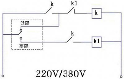 ​电接点压力表控制接线图